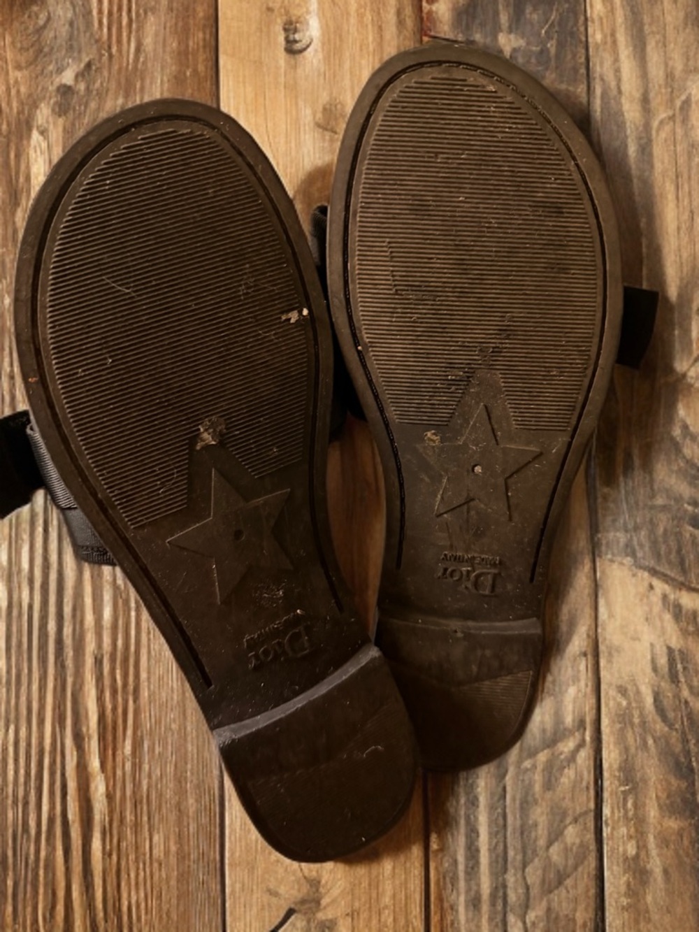 Dior Black Embossed Strap Slide Sandals - Women's - Picture 4 of 4